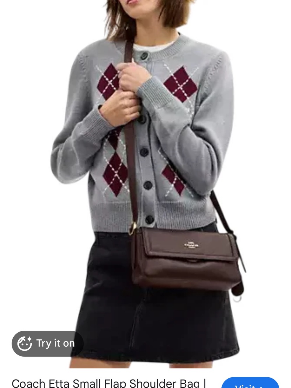 Coach New York Brown Leather Shoulder Bag - Picture 3 of 7